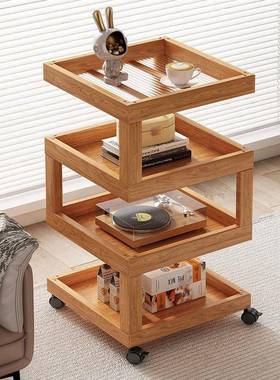 代茶水柜茶台家用多层动现简约床头柜物KEX创意床头小茶几移小桌