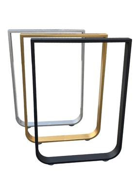 黑色U型吧TMV台腿餐腿台脚书桌单边支撑脚橱柜架支架铁艺台可