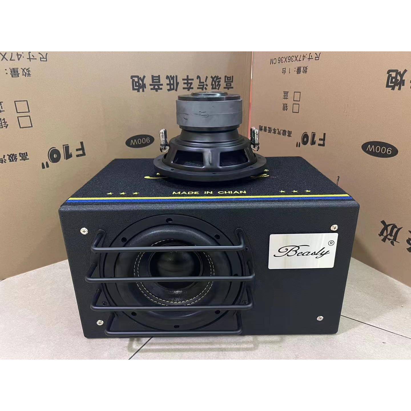 汽车音低炮8寸喇有源音响车载双线圈重低音叭车用低炮LQP箱音体改