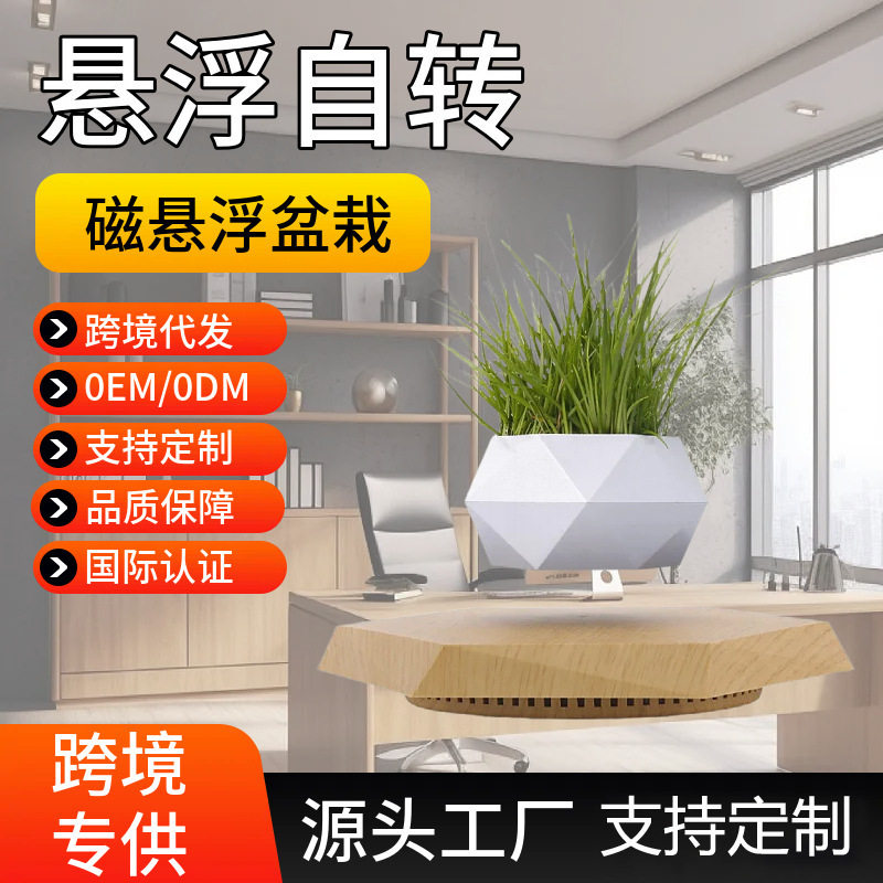 磁悬浮盆栽批发家居摆件工艺品送朋友同事上司创意植物生日礼物