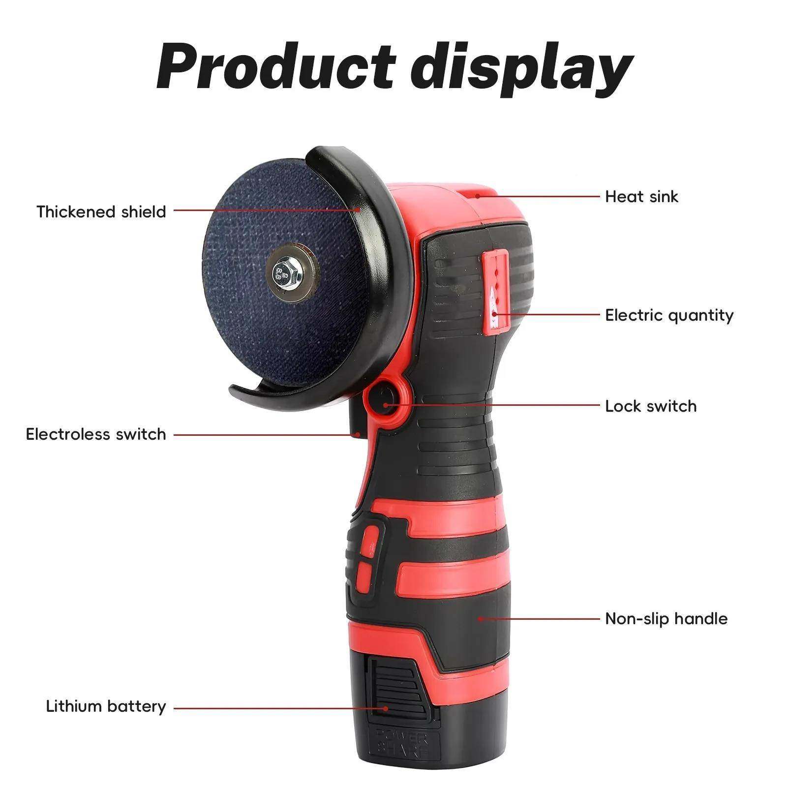 16.你8V有刷角磨机套装打磨机XHC多功切家用迷角磨机锂电微型割能