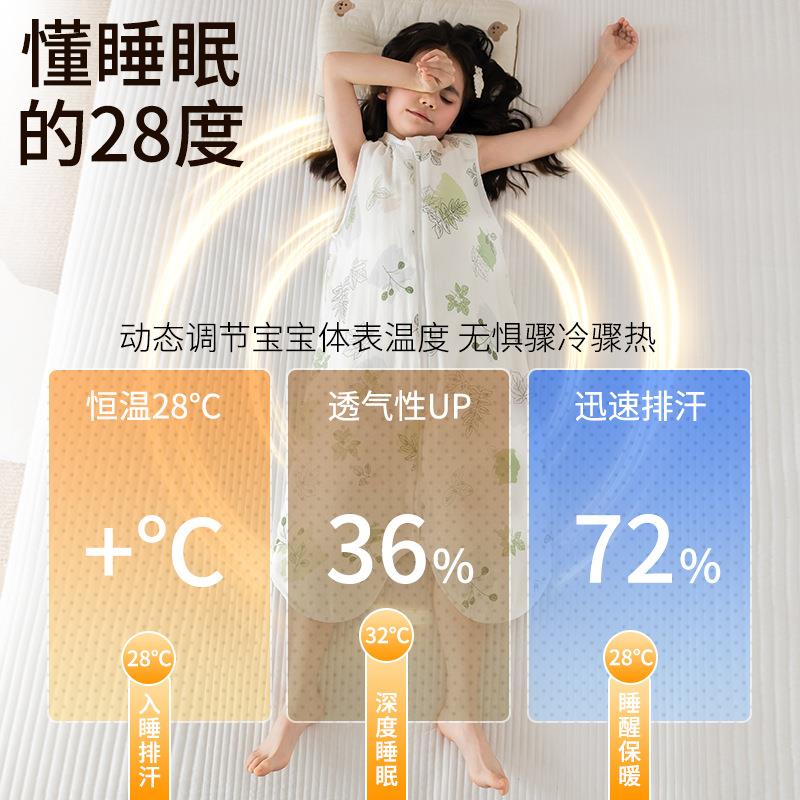 班伯格婴儿背睡心袋夏季纱布纯棉宝睡宝觉护肚分J017防着凉腿薄款