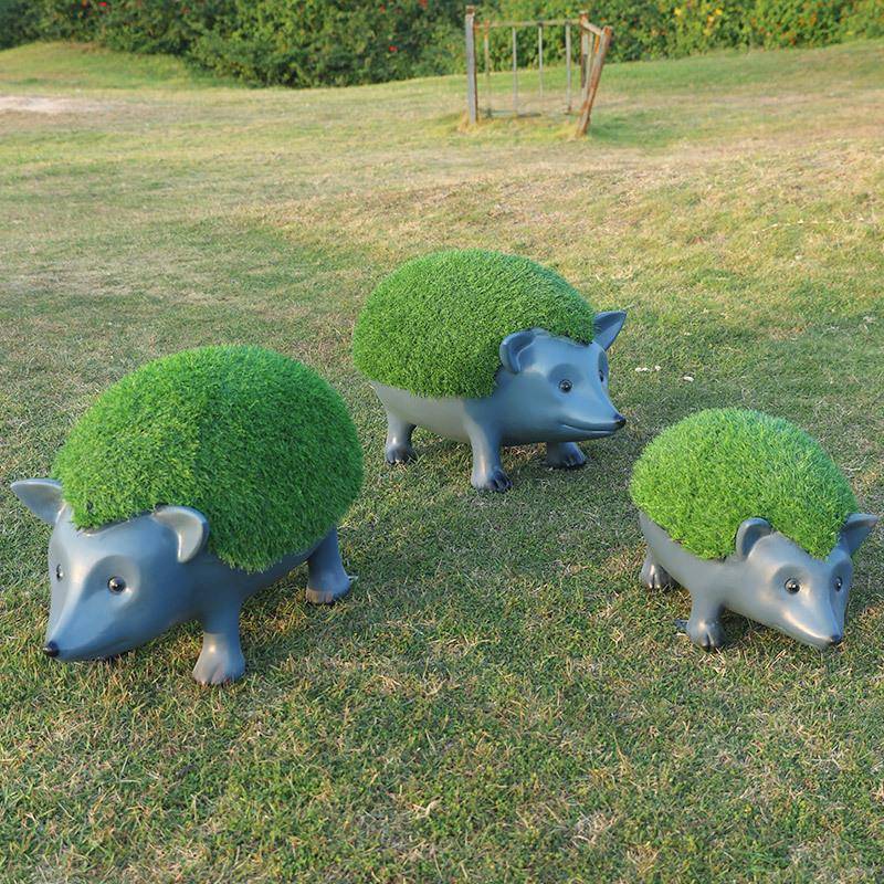 绿刺塑猬摆件植户外玻璃钢创意雕园林景观花园庭院装品饰小96903