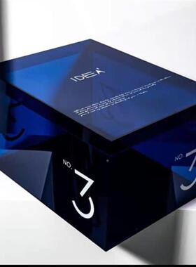 力克OKU莱因蓝亚克透明储书物防尘盒子杂志桌面理本整彩色收纳箱