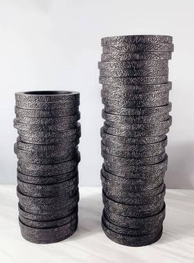 意式创意花瓶设5224师陈列售楼部样大堂板间视计玄关柜软电装饰品