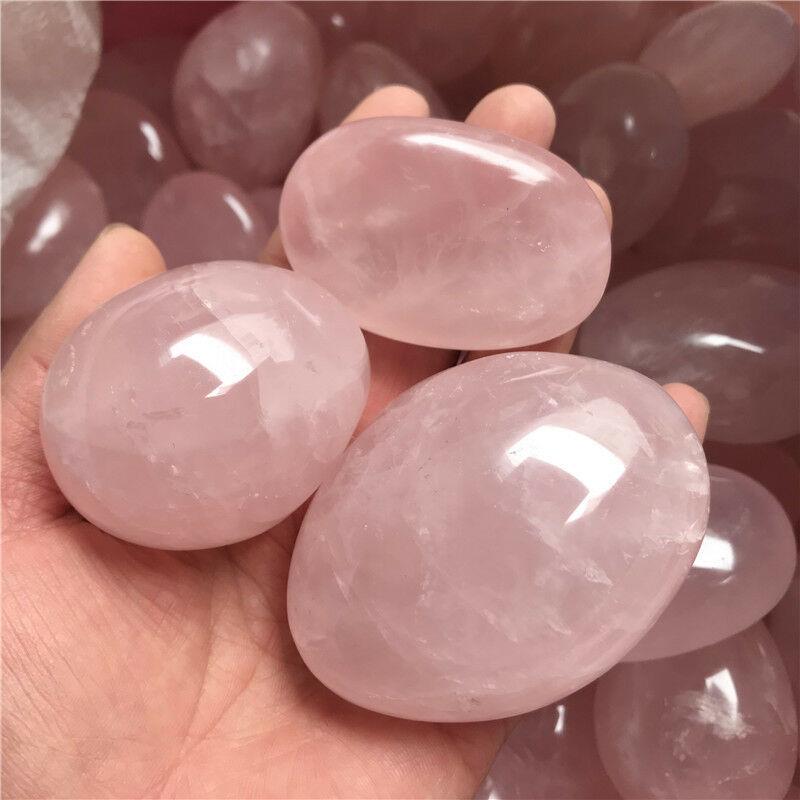 马厂家直矿供天然粉水晶把手把件达加斯加玩粉晶原石COF打磨标