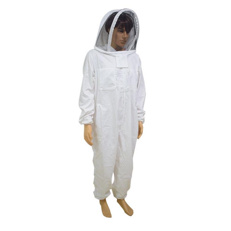 空体品质高白色连防蜂服太帽衣折叠帽蜂蜜蜂HM-048防护服