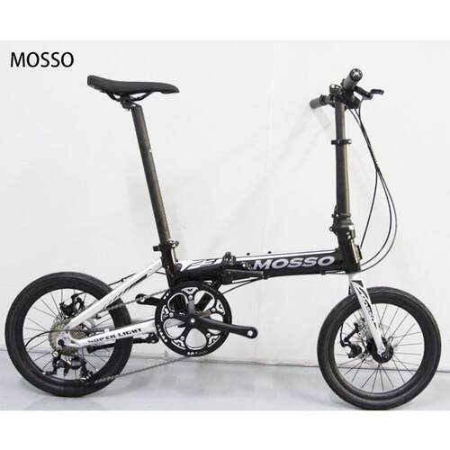 MOSSOF3折叠自行车铬钼钢9速碟刹折叠车风行16寸349代步代驾专用
