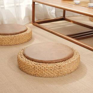 藤编蒲团现代阳台榻榻米坐垫简约客厅飘窗垫打坐禅修蒲团坐垫