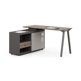 1.4米胡桃大班桌转角主管经理桌侧柜办公桌职员电脑台边柜财务桌