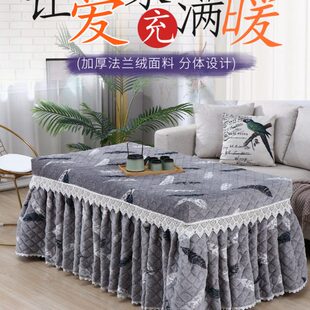 电炉罩套烤火桌子罩长方形烤火罩电烤炉电暖炉烤火炉烤火被桌罩新