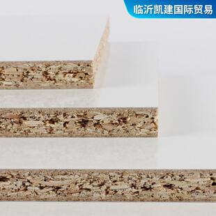 直销9-25mm实木刨花板免漆贴面家居装修E0E1E2级刨花板贴三聚氰胺