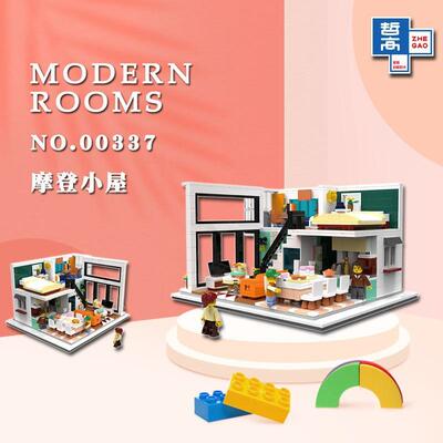 哲高00337-8迷你家居美丽角落小屋创意模型摆件儿童益智拼装积木