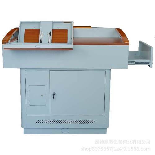 直销钢制讲台教师讲台桌演讲台钢木结合分体电脑桌教室讲台