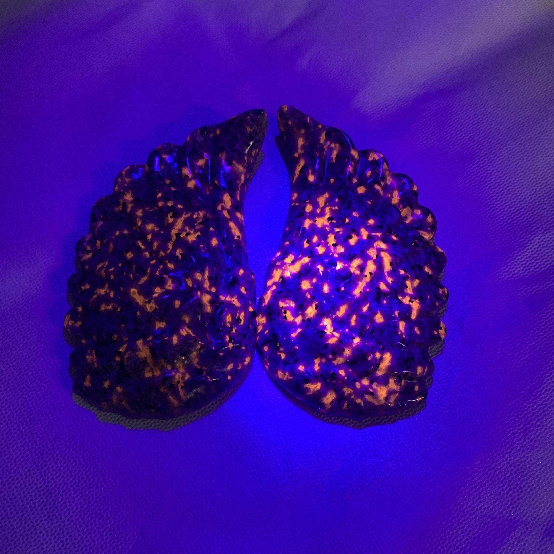 天然火焰石雕刻天使翅膀办公桌面装饰水晶翅膀摆件