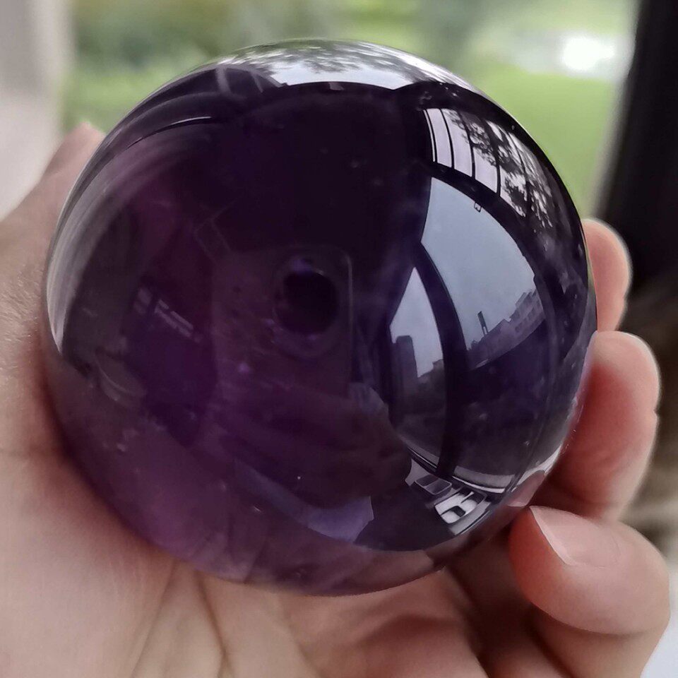 紫水晶球天然紫水晶球摆件工艺品办公室家居装饰用东海水晶批发