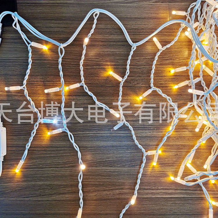 橡胶线灌胶灯串LED冰条灯LED工程灯串230V高压灯串星星小圆球灯串