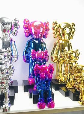 kaws现代卡通公仔雕塑工艺品店铺橱窗商场中庭大型落地艺术摆件