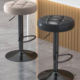 吧台椅子升降高脚凳轻奢高级感家用吧台凳前台久坐不累酒吧高脚椅