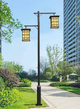 太阳能户外庭院灯小区花园庭院灯户外景观灯别墅led庭院灯中式