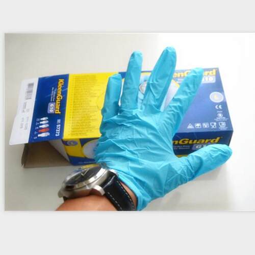 G10劲卫蓝色金栢利手套丁青实验室手套