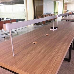 LED阅读灯办公桌图书馆阅览室书桌带灯长条双脚固定式灯架1.8米