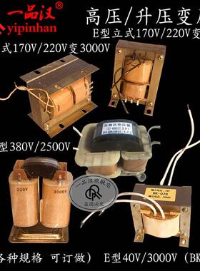 40V/75V/110V/170V/220V/380V变3000V/6000V高压高频变压器