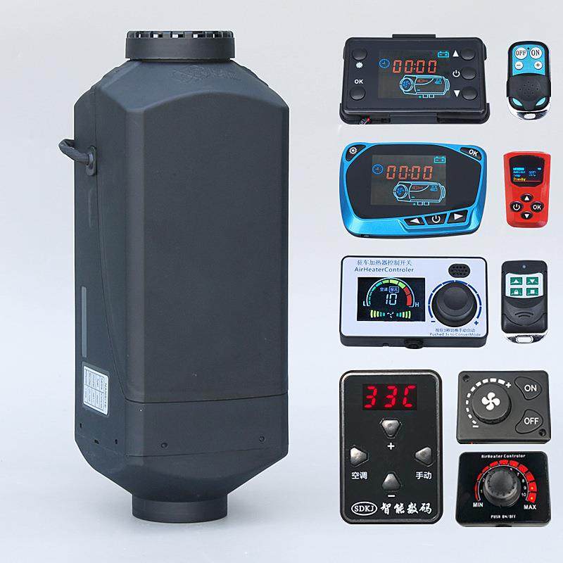 停车加热器英文版取暖车载柴暖5kw驻车燃油空气加热器12v