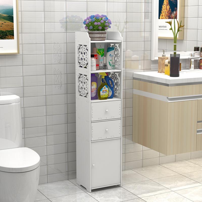 卫生间置物架落地浴室马桶边柜侧柜窄厕所立柜防水夹缝收纳储物柜