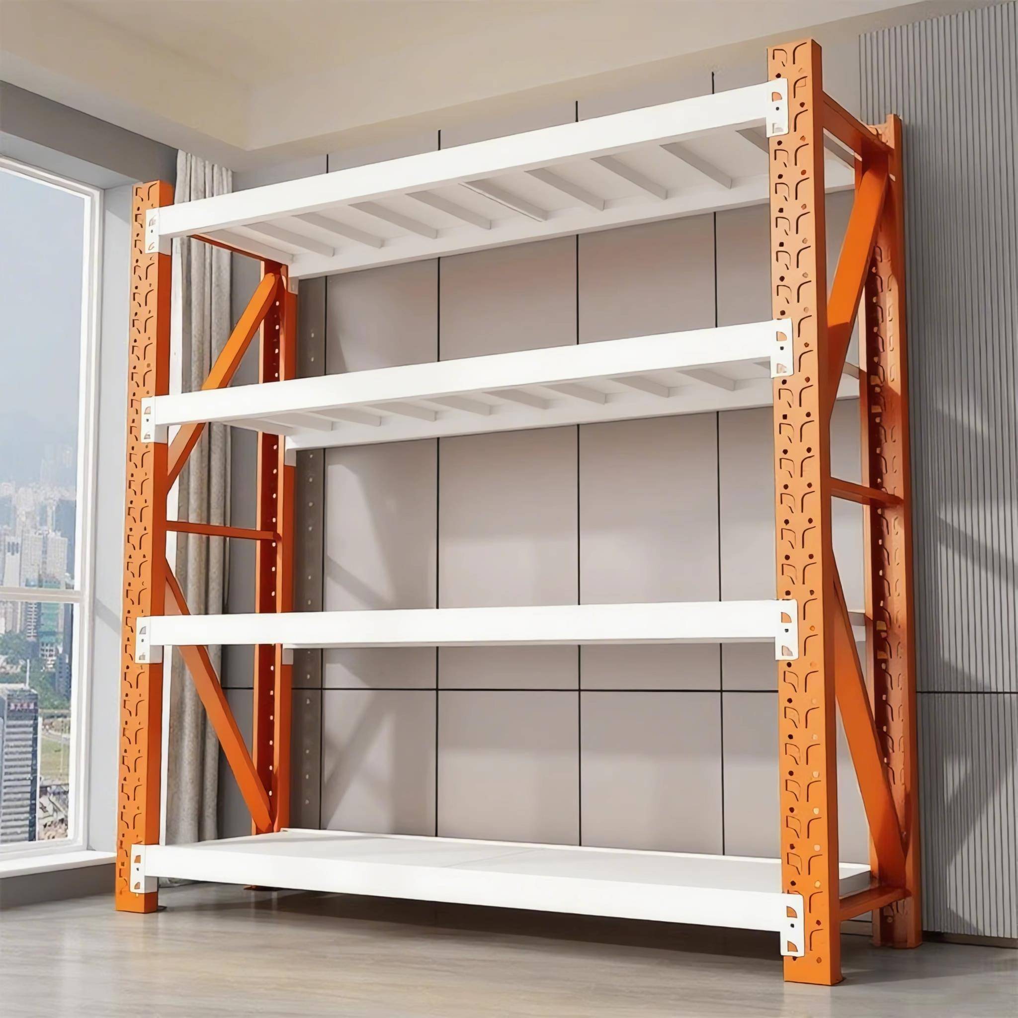 货架置物架多层商用架子超市储物架落地收纳架超强承重快递展示柜