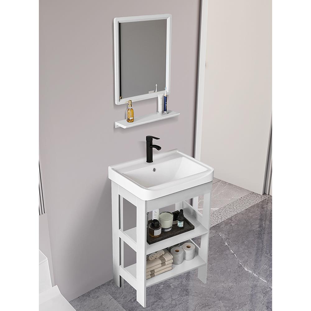 太空铝落地式洗手盆浴室柜组合小户型简易一体阳台洗漱台池洗脸盆