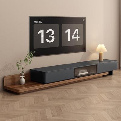 实木电视柜家用客厅小户型伸缩电视柜现代简约茶几组合落地收纳柜