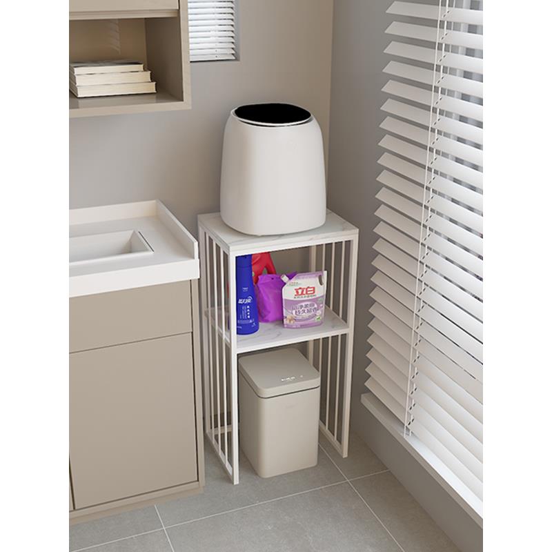 阳台夹缝收纳柜卫生间浴室侧边桌小型内衣洗衣机置物架落地多层窄