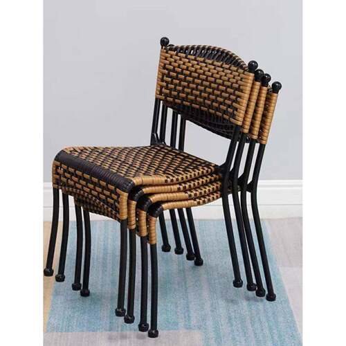 藤椅单人椅藤家居小藤椅户外阳台户外休闲小椅靠背椅彷藤椅