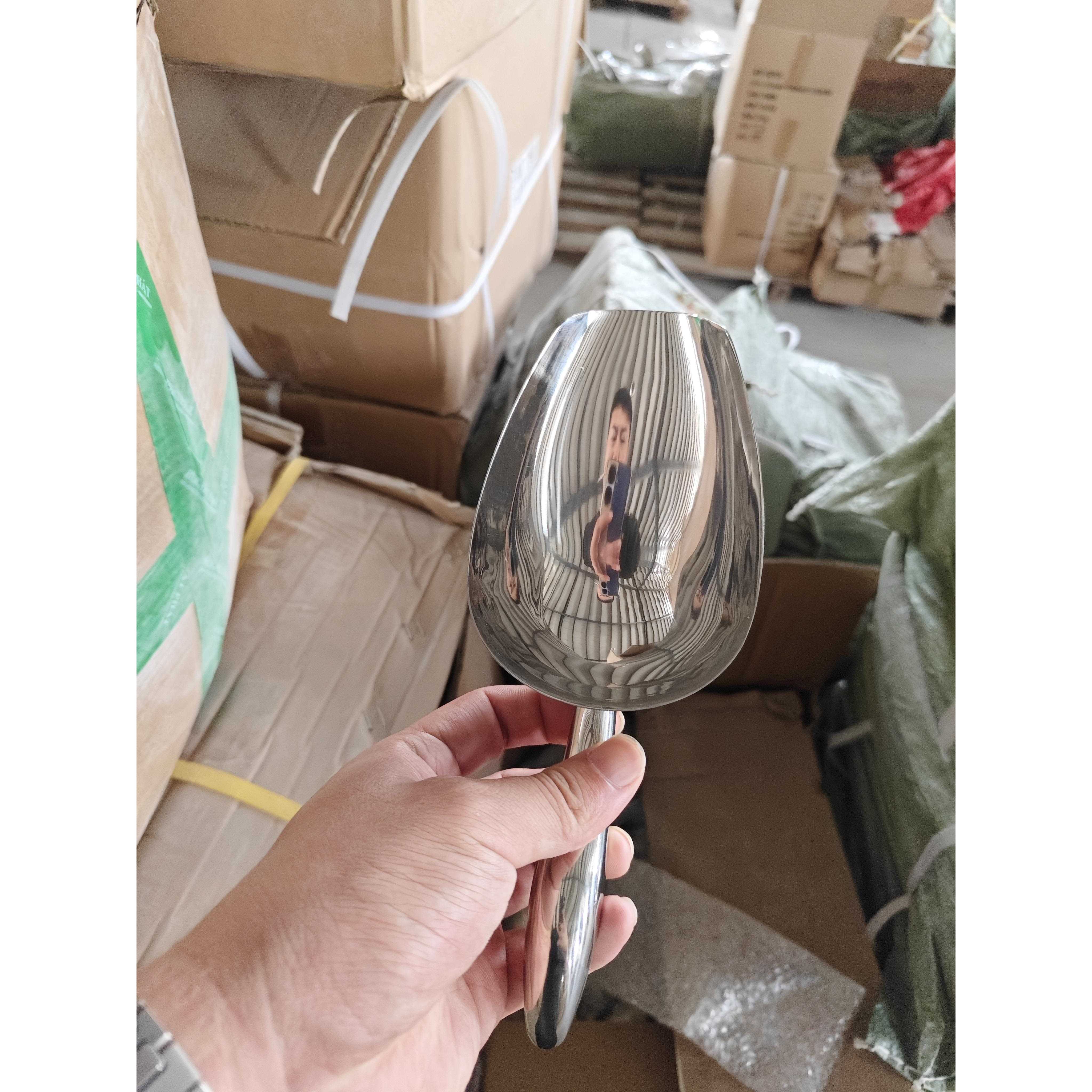 A2-欧丽其316不锈钢冰铲食品铲碎冰铲面粉粮食铲铲不锈钢一体铲子