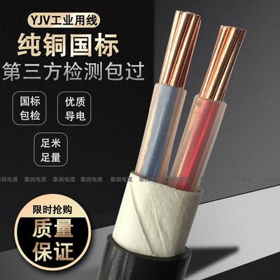 YJV铜芯电缆线2芯10平方16 25 35平方国标户外充电桩专用阻燃电线