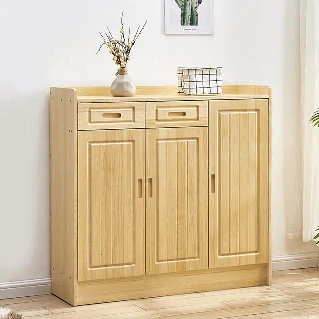 电梯口入户家用进门口阳台中式纯实木玄关鞋柜大容量多层超大定制