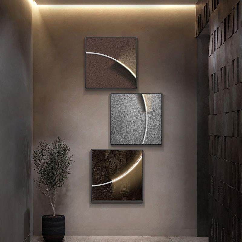 现代极简入户玄关装饰画简约轻奢走廊尽头高级感挂画客厅墙面壁画