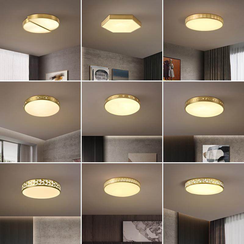 北欧全铜吸顶灯简约现代超薄轻奢儿童灯圆形房间卧室灯LED客厅灯,纺织面料/辅料/配套,纺织机械配件,淘宝优惠券,粉丝福利购,淘宝优惠卷