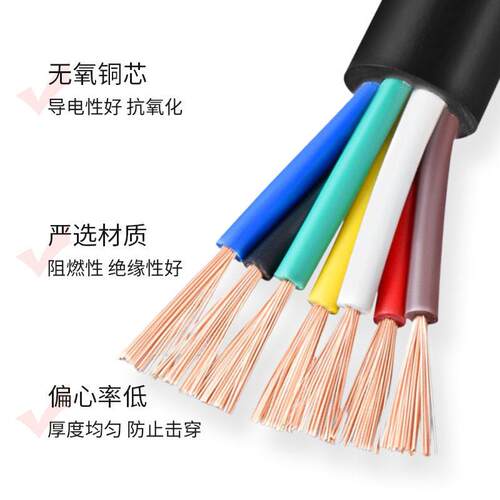 VV系列多多RVV系列规格国标多聚氯乙R烯绝缘软护套软电线股铜芯线