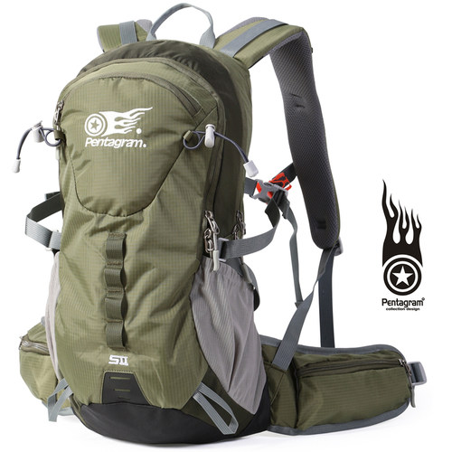 五角星防泼水户外登山双肩背包