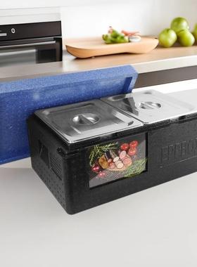 食品配送箱 EPP泡沫保温箱 2分之1份数盘20CM高度盆的专用保温箱