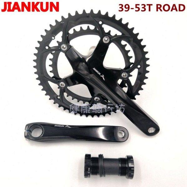 健坤公路车折叠车2x10 11速18 20S中空曲柄齿盘双片牙盘50/53中轴