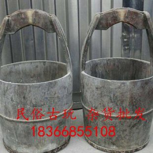 怀旧民俗老物件 民国老旧木桶老水桶农家院酒店装饰摆件 影视道具