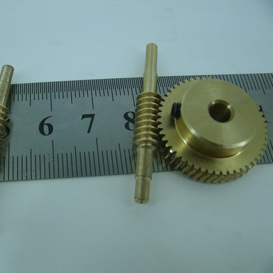 0.5模1：20：30：40：50：60轴蜗杆涡轮铜微型马达大减速比体积小