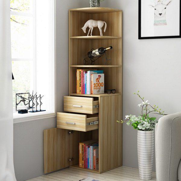 欧式角柜置物架卧室边柜墙角柜储物三角形拐角柜客厅转角收纳柜子