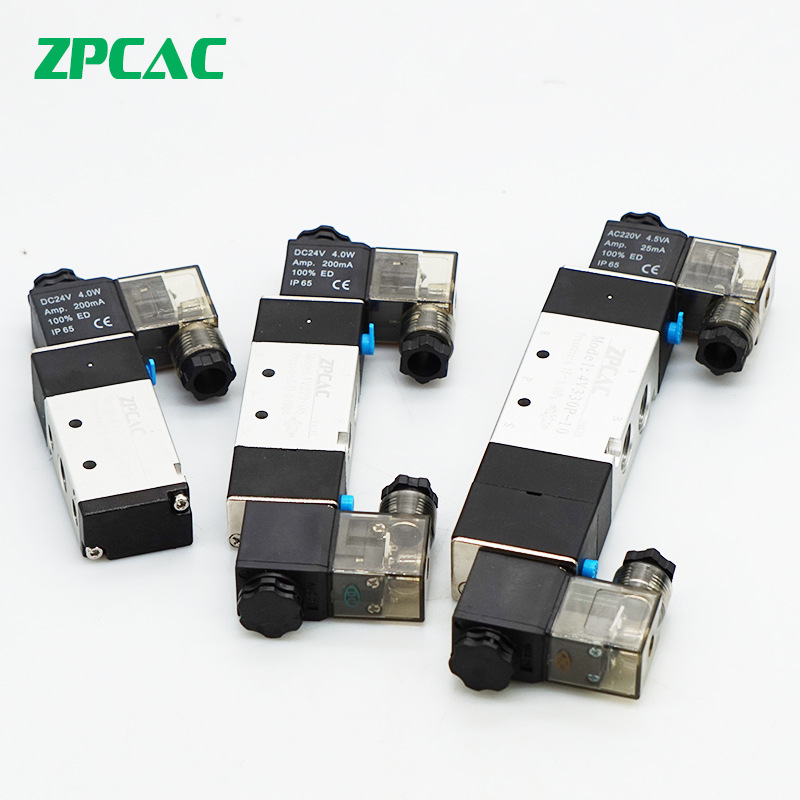 二位五通/三位五通电磁阀  4V110-06 4V220-08 4V330-10 4V410-15