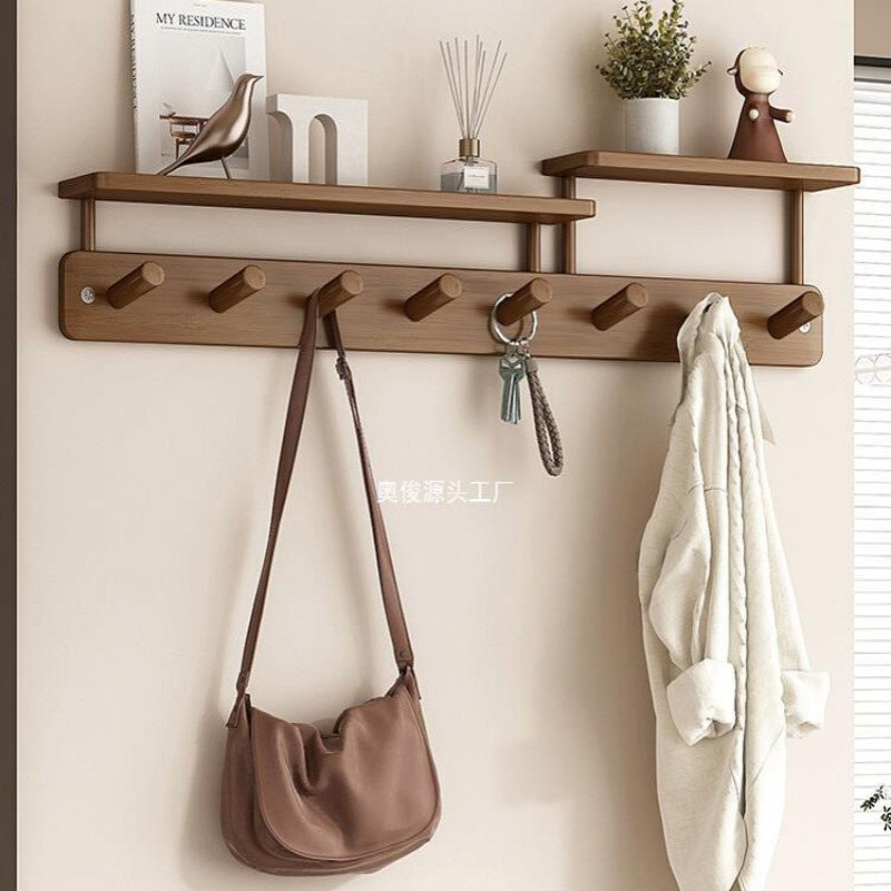 挂衣架墙上壁挂入户门后创意免打孔挂钩简易卧室家用进门玄关排钩