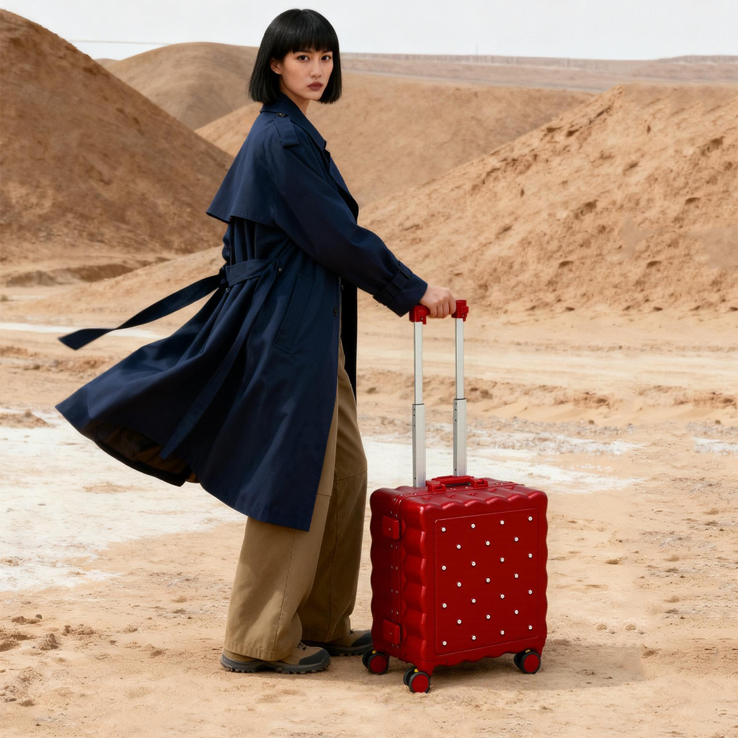 【袋鼠】红色结婚陪嫁拉杆旅行箱