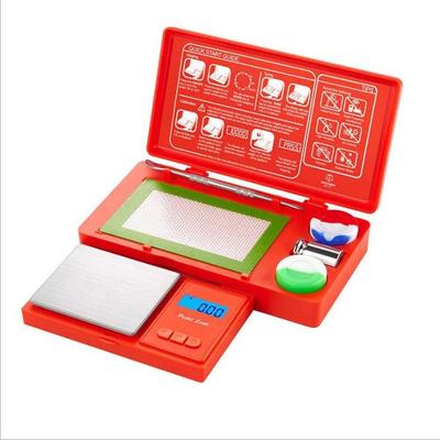 新款电子秤工具盒图案1000/0.01g便携式口袋克数电子珠宝秤